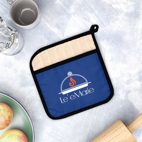 Le' eMarie Blue Pot Holder with Pocket