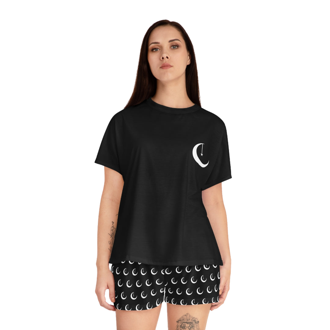 NAIComfyKellections Women's Black Short Pajama Set