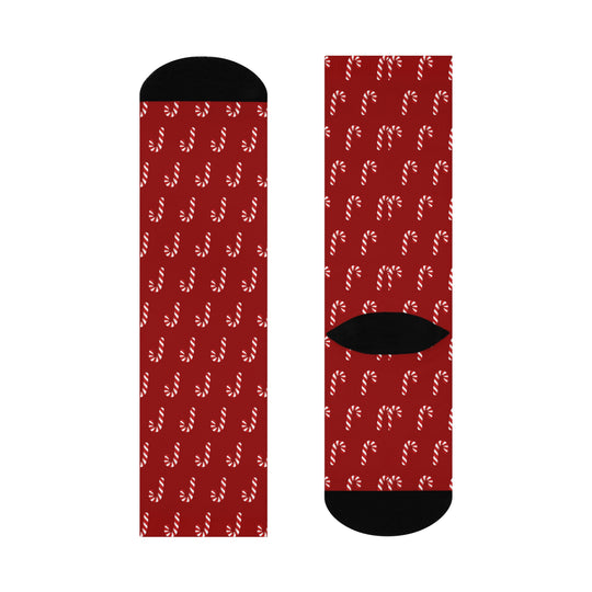 NAIComfyKellections Candy Cane Cushioned Crew Socks