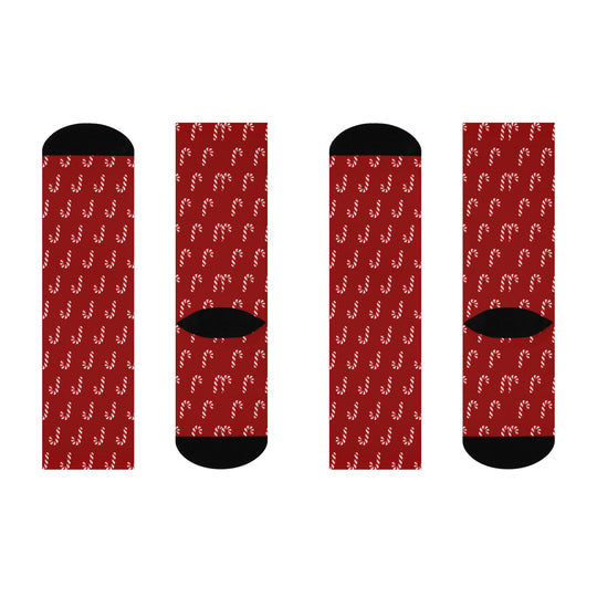 NAIComfyKellections Candy Cane Cushioned Crew Socks